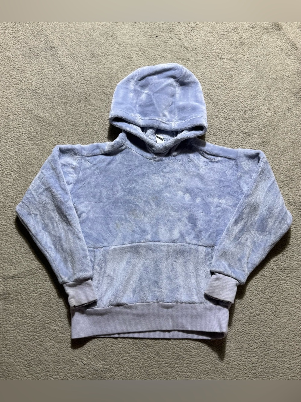 Athleta Girl Hoodie Girls XS (6) Light Blue Soft Fleece Front Pocket Sweater Top